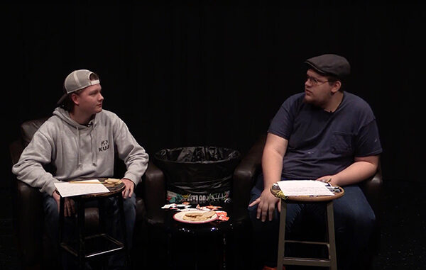 Badger BS co-hosts Ethan Lanham and Alex Rhodes express their creative freedom in the Panhandle PBS studio.